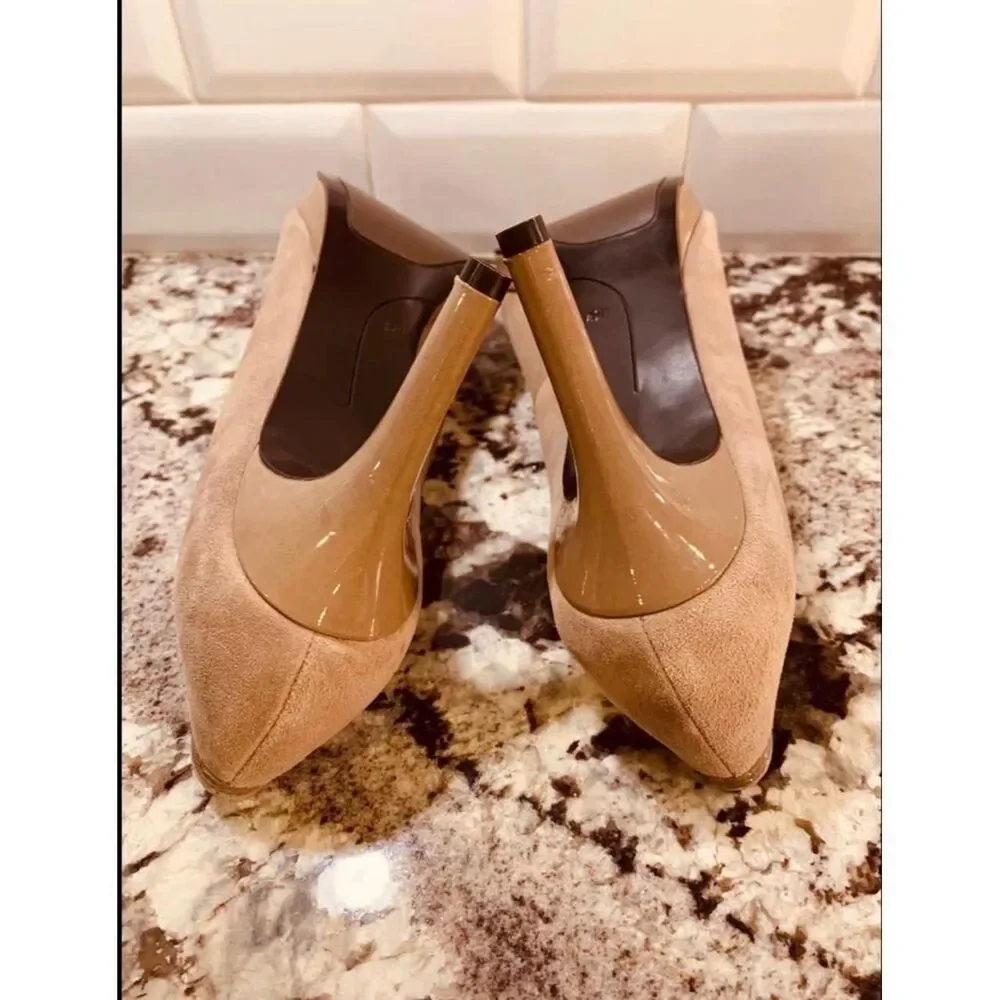 Nine-west Women's Tan Suede Heels, Pumps - Picture 4 of 8